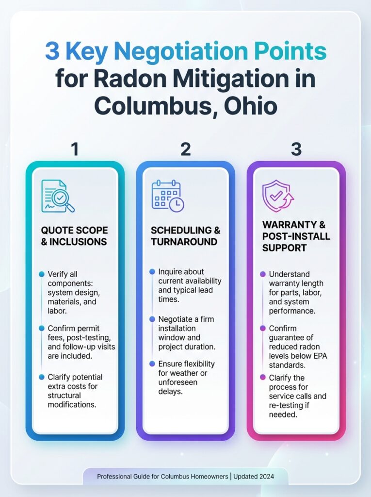 Radon Negotiation During Home Inspection infographic