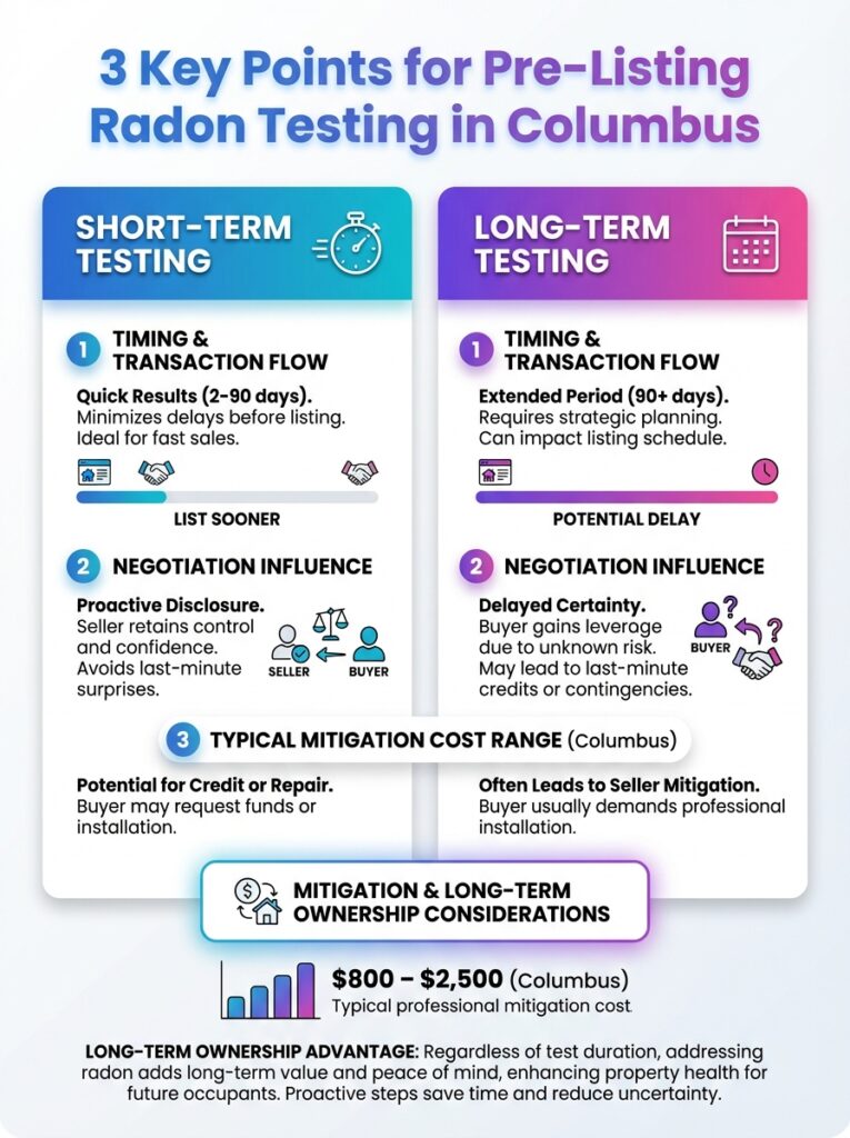 Pre-Listing Radon Testing in Columbus infographic