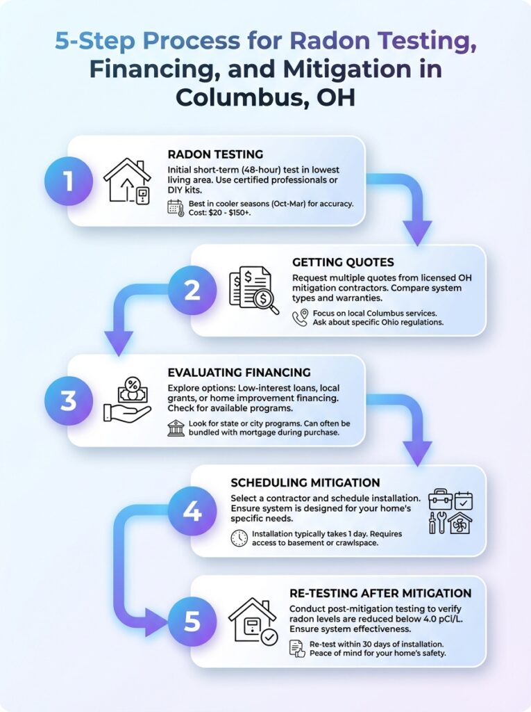Radon Contingency in Ohio Purchase Agreements infographic