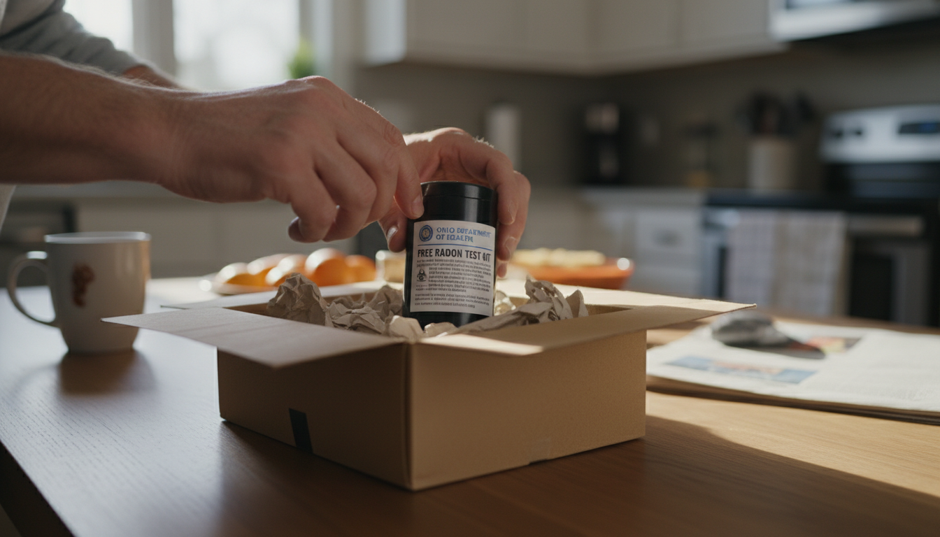 Free radon test kit Ohio