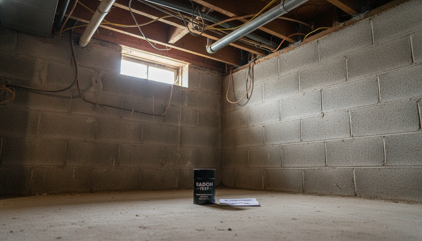 Where to place a radon test in your home