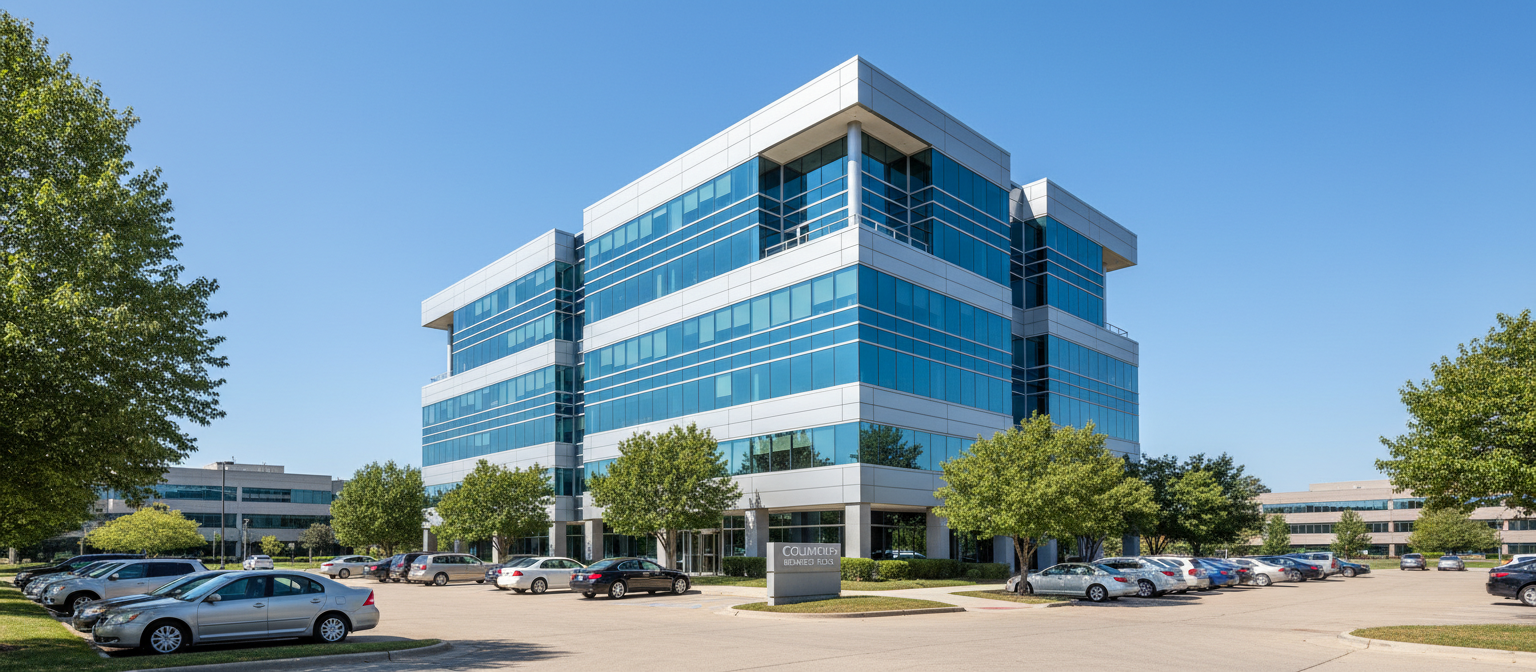 Commercial radon mitigation system being installed in a Columbus Ohio office building